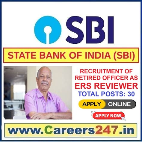 SBI ERS Reviewer Recruitment 2025 - Apply Online for 30 ERS Reviewer Posts