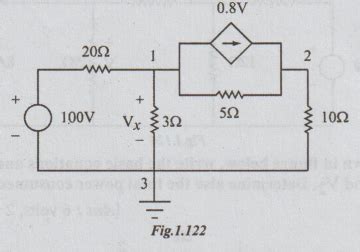 Nodal analysis of circuits for dependent sources (controlled sources)