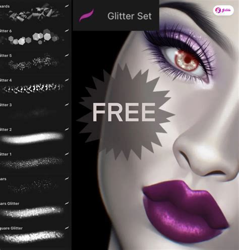 20+Procreate Glitter Brushes for Stunning Results (Free & Paid)