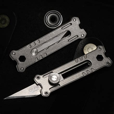 EK12 Mini Titanium Utility Knife (Without glow bar version) - MecArmy ...