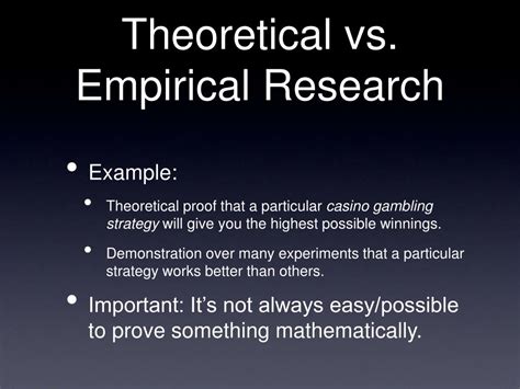 Empirical Vs Theoretical