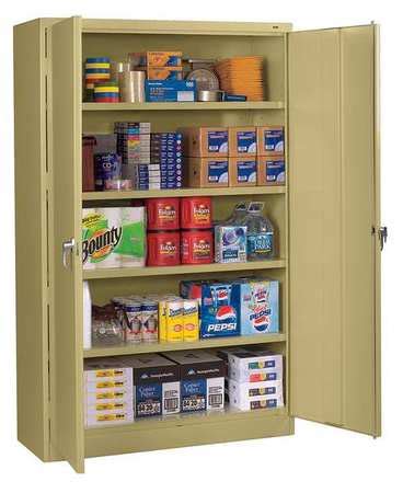 Tennsco Shelving Storage Cabinet, 78 in H, 48 in W, 24 in D, Swing ...