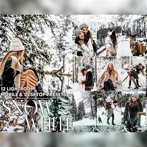 12 Snow White Lightroom Presets, Clean Mobile Editing, Cozy Winter ...