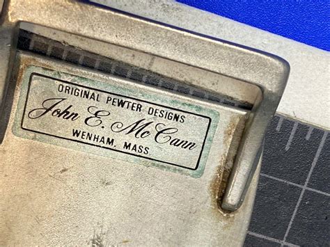 Music Notes on treble clef staff - vintage pewter belt buckle by John E ...