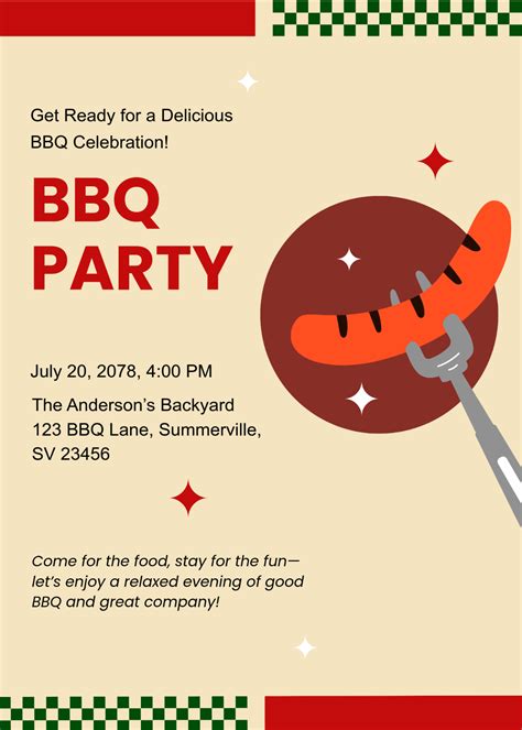 Free Bbq Invitation Templates, Editable and Printable