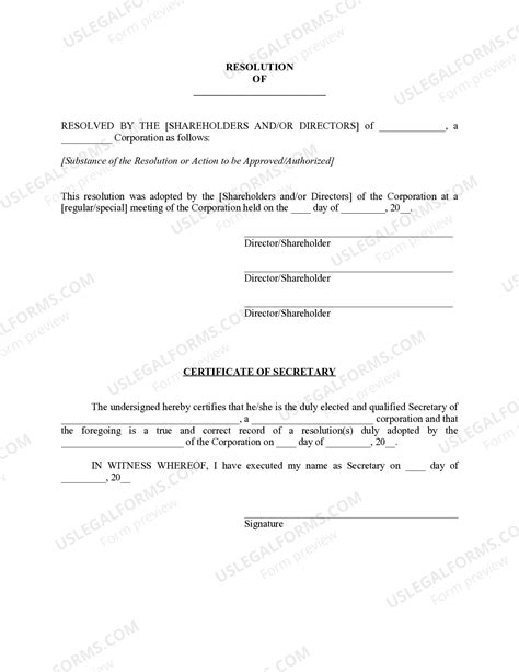 Board Resolution For Signing Agreement | US Legal Forms