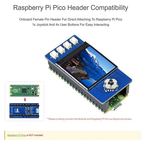 Buy 1.3 Inch LCD Display for Raspberry Pi Pico, IPS Screen Display ...