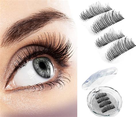 Amazon.com: Magnetic Fake Eyelashes-Dual Magnetic Eyelashes Ultra Thin ...