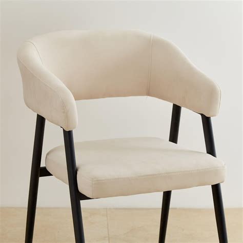 Buy Arc Set of 2 Fabric Dining Chairs - Off-White from Home Centre at ...