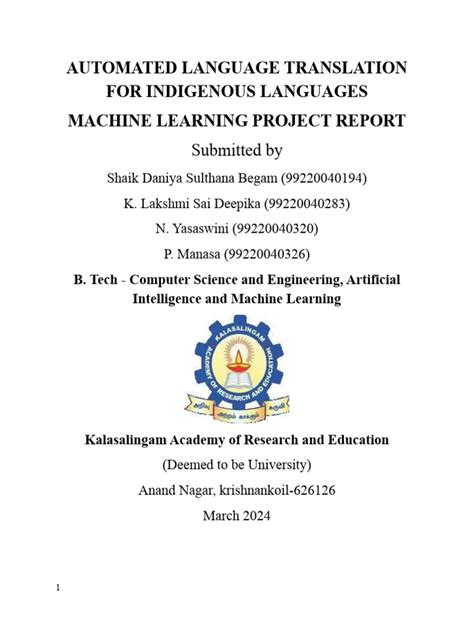 Image result for Machine Learning Project Documentation Sample