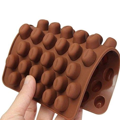 Silicon Mold Chocolate Coffee Bean 55 Cavity - Artikamart || Art Vatika ...