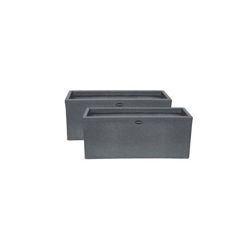 Glossy Floratine Planter(Stone Grey)(Small)(Pack of 2)(ST 50) (With ...