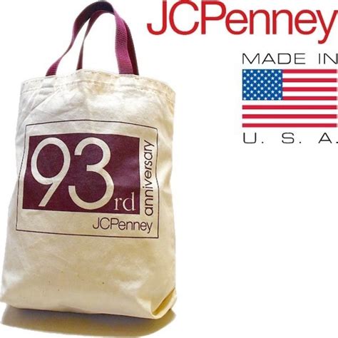 1点物 USA製JCペニー93周年記念トートバッグ鞄エコバッグ古着メンズレディースOKアメカジ90sストリート/スポーツMixカバン/ブランド ...