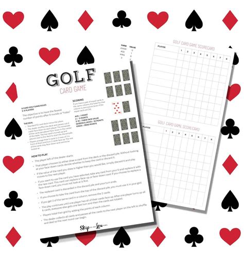 Easy 6 Golf Card Game Rules Printable - Lily Printable
