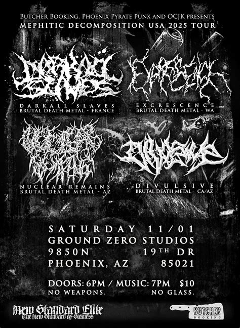 DARKALL SLAVES + EXCRESCENCE + NUCLEAR REMAINS + DIVULSIVE @ Ground ...
