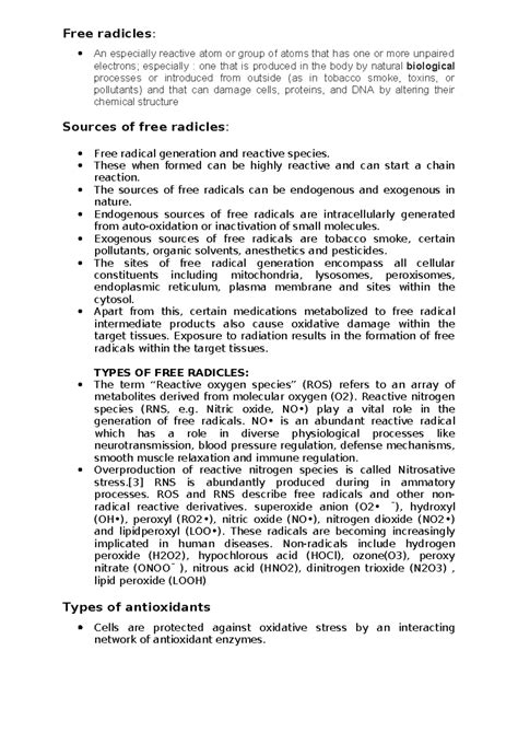 Free radicles - Free radicles: An especially reactive atom or group of ...