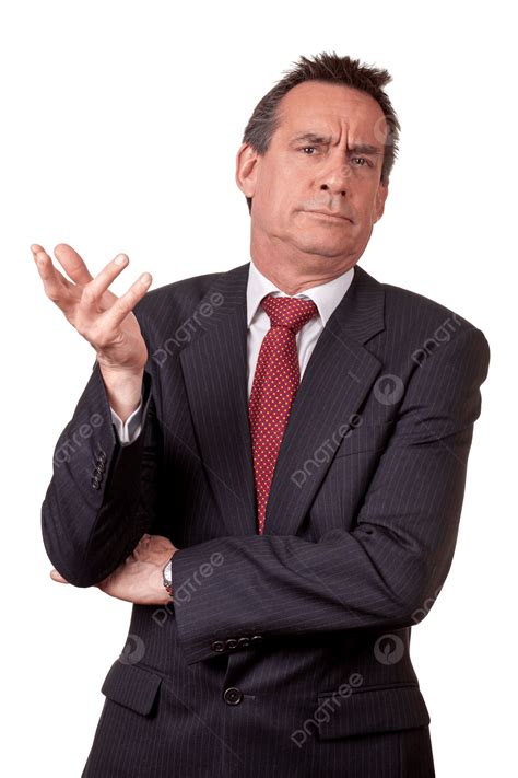 Hombre De Negocios En Traje Con Expresión Molesta Profesional PNG ...