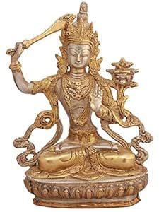 Buy Exotic India Tibetan Buddhist Deity Manjushri, The Compassionate ...