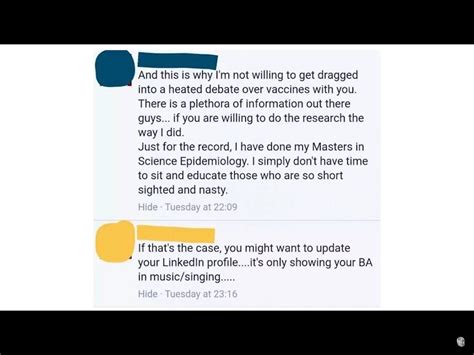 Masters in Science Epidemiology : r/insanepeoplefacebook