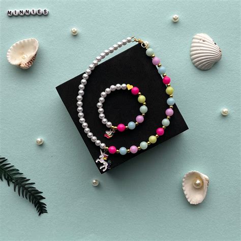 Kids Multicolour Necklace & Bracelet Combo – Minnie's World