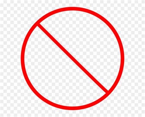 Clipart No No Symbol Skinny Clip Art At Clker Vector - Transparent ...