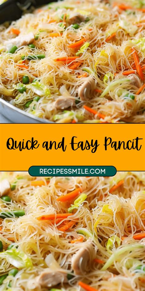 Quick and Easy Pancit | Recipe in 2025 | Easy chinese recipes, Chicken ...