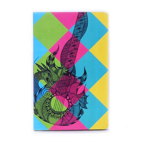 "Guitar Book": Blue Green Craft (8x6) by Sejal M | ArtZolo.com