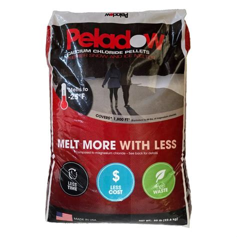 Peladow 50 Lb. Calcium Chloride Premier Snow & Ice Melter Pellets | Do ...