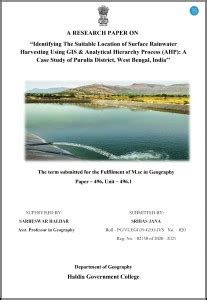 Identifying the Suitable Location of Surface Rainwater Harvesting using ...