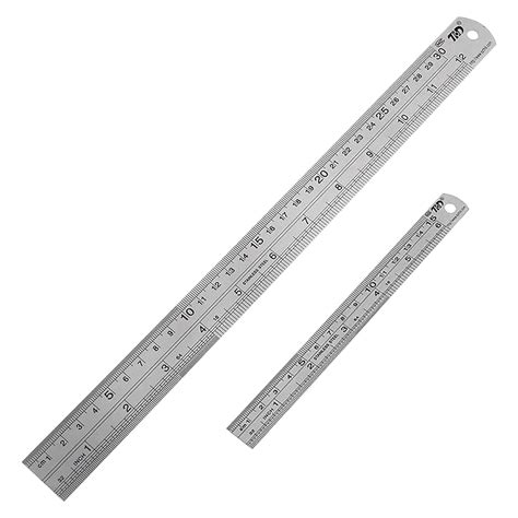 YouOKLight Metal Ruler Set - 6 and 12 Inch Rulers With Inches and ...