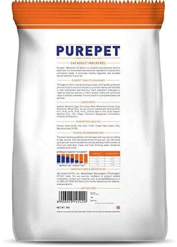 Purepet Adult Cat Food Combo of Mackerel, 7 kg & Ocean Fish, 7kg ...