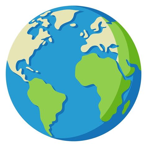 Earth globe clipart cartoon style vector illustration | Premium AI ...