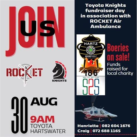 ROCKET & Toyota Knights Harstwater (Fundraiser) supported by Roundtable ...