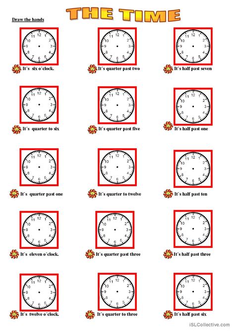the time: English ESL worksheets pdf & doc