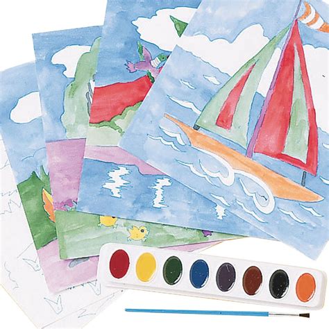 Watercolor Paint-By-Numbers Craft Kit (Pack of 36) - Walmart.com