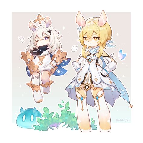 Автор / Paimon (Genshin Impact) :: Lumine (Genshin Impact) (Female ...