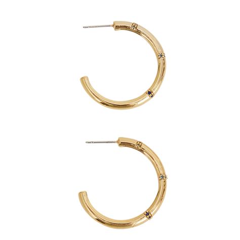 Buy Gold Plated Bamboo Hoop Earrings Online