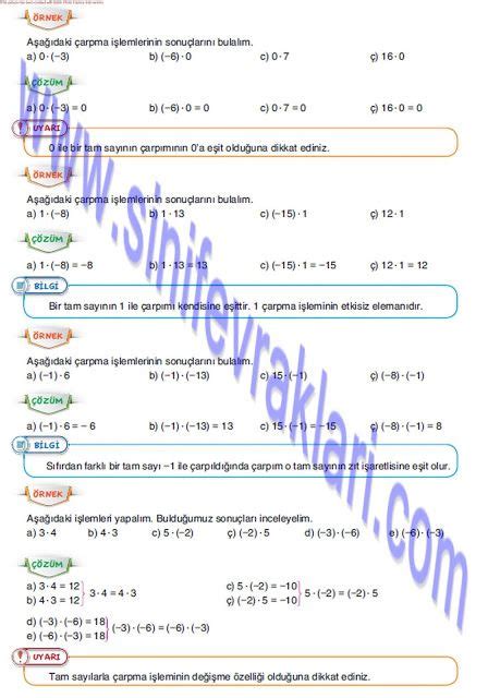 7. Sınıf Matematik Gizem Yayınları Ders Kitabı Cevapları Sayfa 17 7 ...