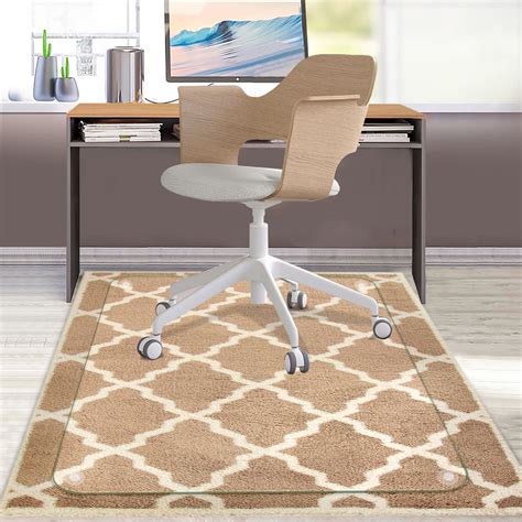 Rose Home Fashion Tempered Glass Chair Mat Office Chair Mats for Carpet ...