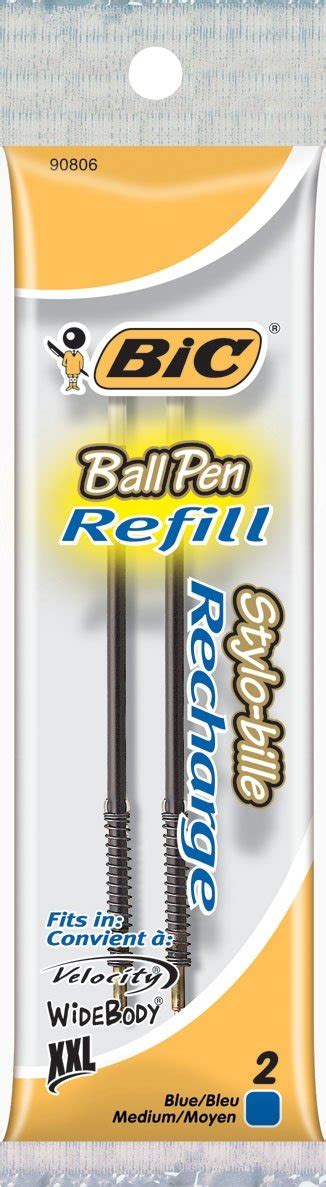BIC Standard Ball Pen Refill, Medium Point (1.8 mm), Wide Body ...