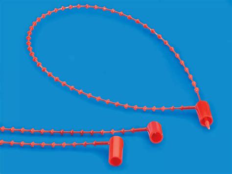 Beaded Security Ties - 8", Red S-14053R - ULINE