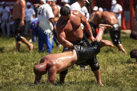 Oil wrestling festival returns in Turkey