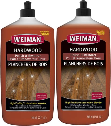 Weiman Wood Floor Polish and Restorer 32 Ounce (2 Pack) - High-Traffic ...