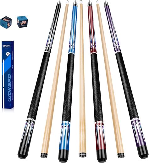 Buy Billiard Pool Cue Stick Set: Set of 4 Pool Sticks 18/19/ 20/21 oz ...
