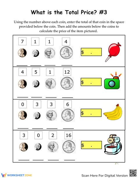 Image result for Adding Coins Worksheet