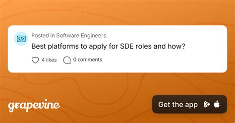 Best platforms to apply for SDE roles and how? - Grapevine