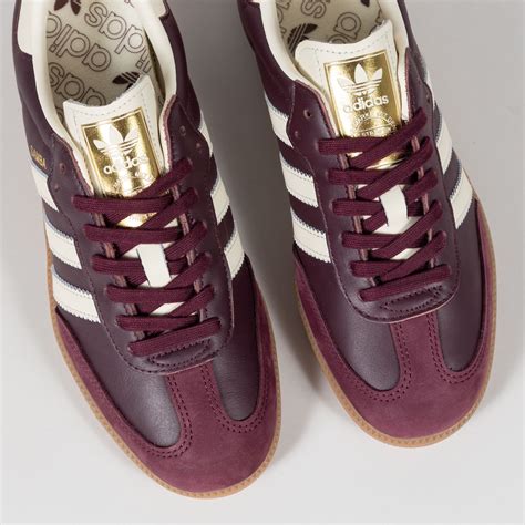 adidas Originals Samba OG W (Maroon/Cream White/Gold Metallic) - ID0477 ...