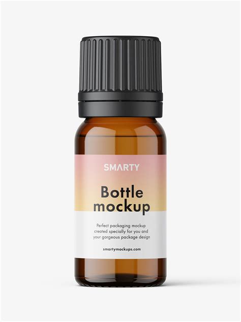 Essential oil bottle mockup / amber - Mockups Design