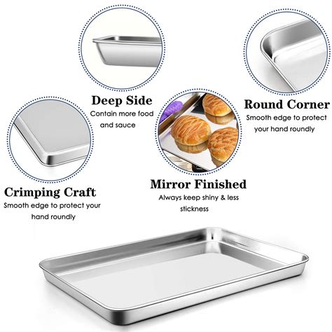 Snapklik.com : Large Baking Sheet, Stainless Steel Cookie Sheet Baking ...