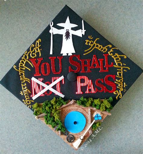 'You Shall Not Pass'. Lord of the Rings inspired graduation cap that I ...